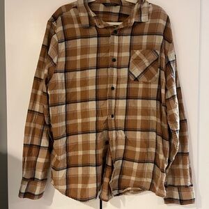 Alpine Design Tan and Blue Plaid Shirt